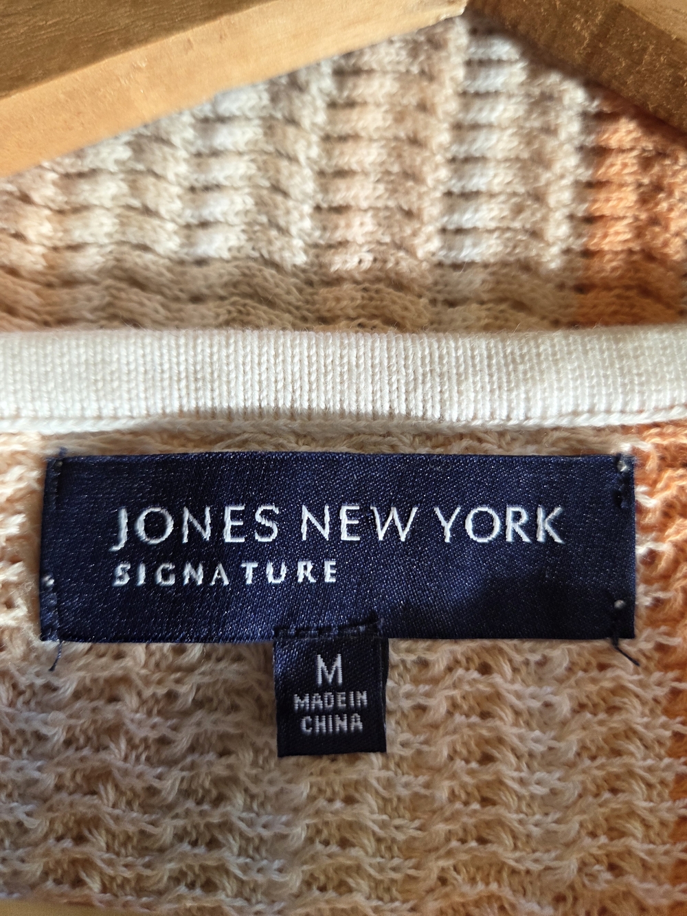 Jones New York Signature 99% Cotton Striped Knit Top M - Picture 3 of 4